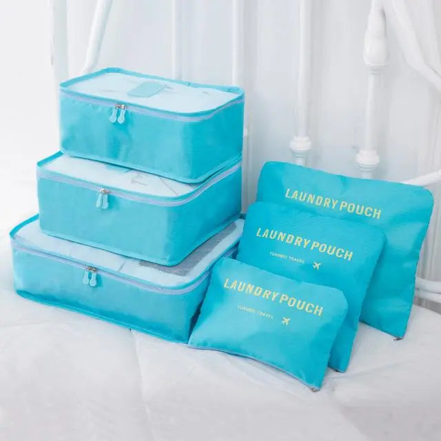 Organisateur de valise Laundry Pouch Lot 6 Bleu Ciel Ma boutique 165685336