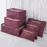 Organisateur de valise Laundry Pouch Lot 6 Bordeaux Ma boutique 165685416