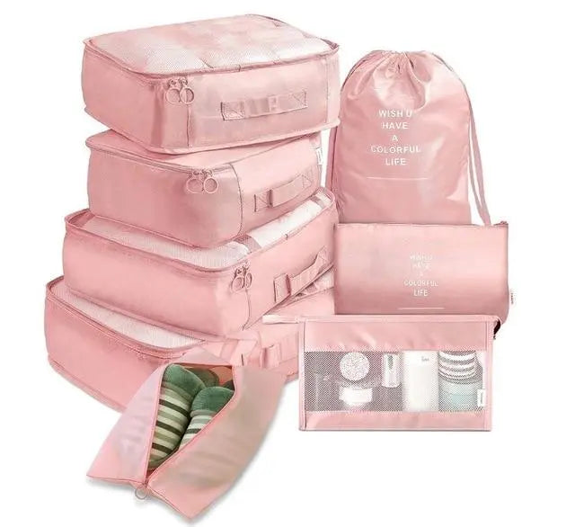 Organisateur de valise Rose Lot de 8 Ma boutique 165686187