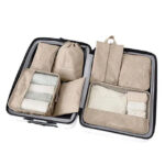 Organisateur de valise To Travel To Live Lot 7 Beige Ma boutique 165683461