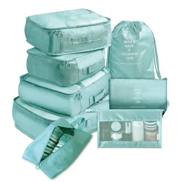 Organisateur de valise Turquoise Lot de 8 Ma boutique 165686285