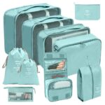 organisateurs de valise brset de 10 pochettes turquoise default title 124509